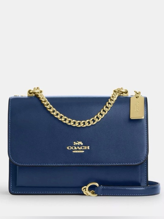 Coach Handbags - Coach Klare Crossbody Bag in Deep Blue Calf Leather with Gold Tone Hardware